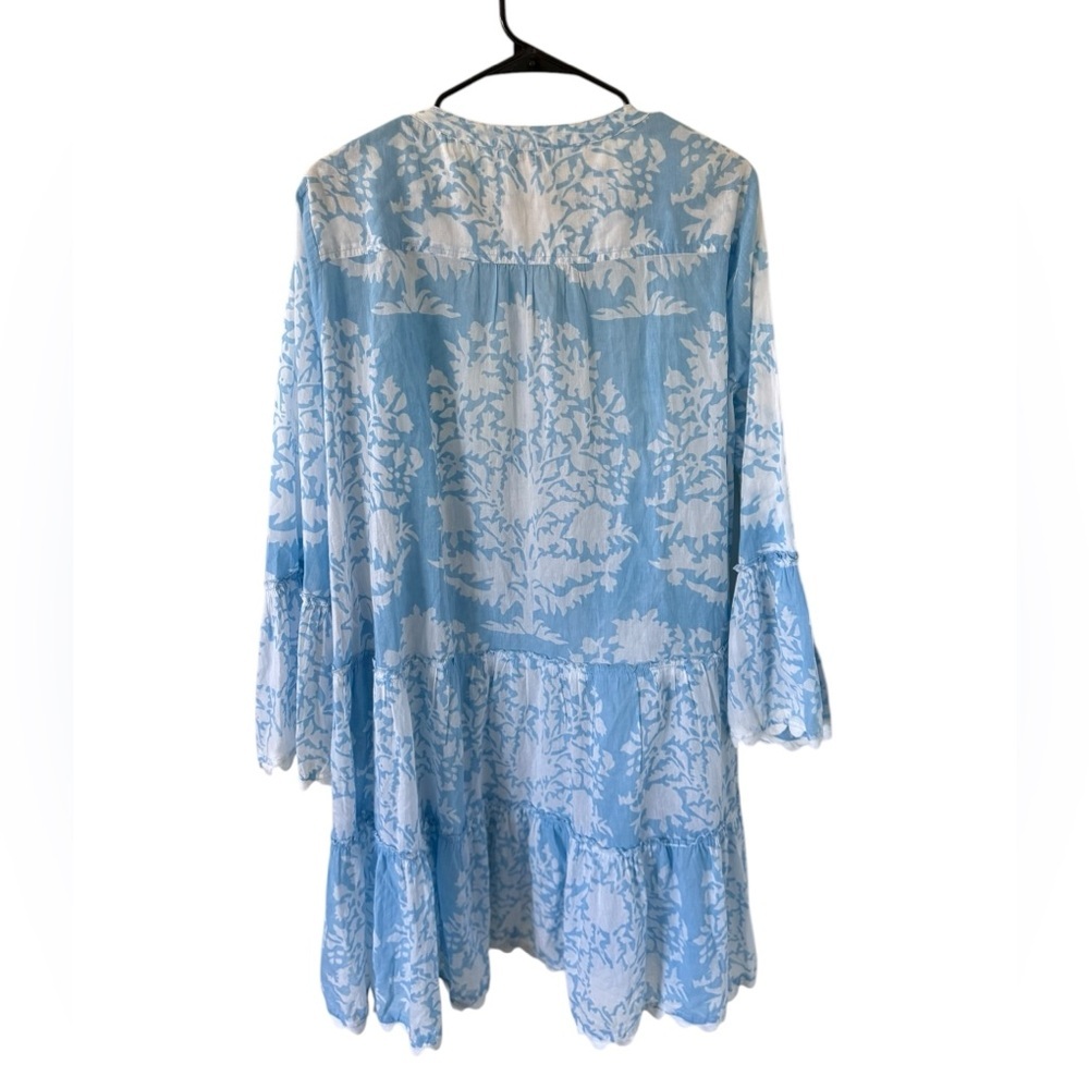 Tuckernuck JULIET DUNN Pastel Blue Palladio Flared Sleeve Dress - Picture 3 of 9